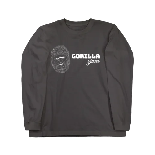 GORILLA green　ロゴ　WHITE Long Sleeve T-Shirt