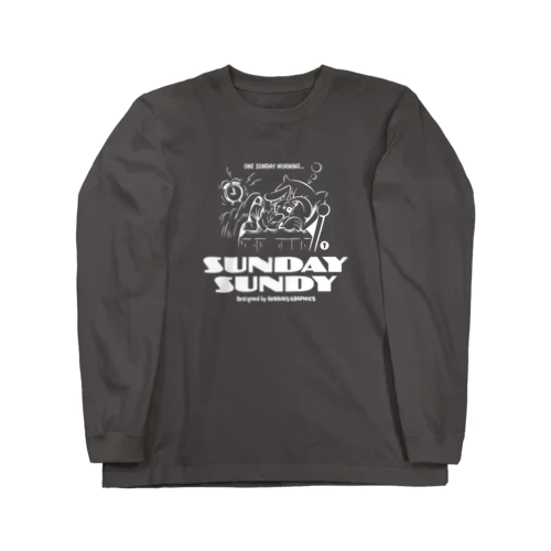 SUNDAY SUNDY No.1 (白ロゴ） ロングスリーブTシャツ