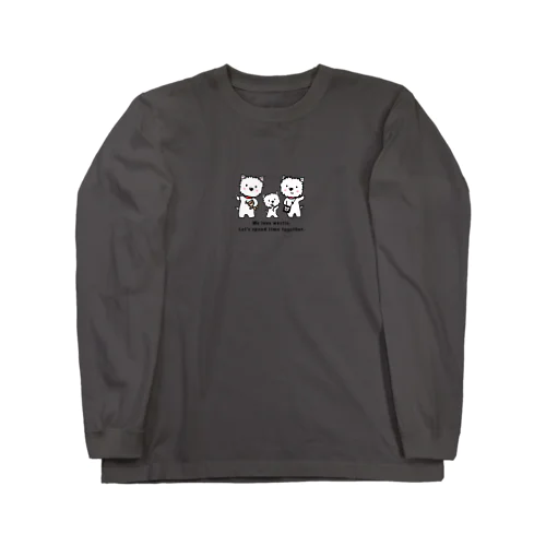 しろいぬルッチー【3wes】Tシャツ Long Sleeve T-Shirt