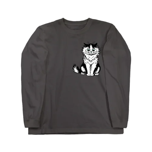 おすわりねこ＜ルイス・ウェイン＞ Long Sleeve T-Shirt