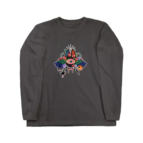 かるすかるらｻﾝ概念　狐面 Long Sleeve T-Shirt