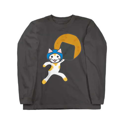 せんべいねこ ロングスリーブTシャツ