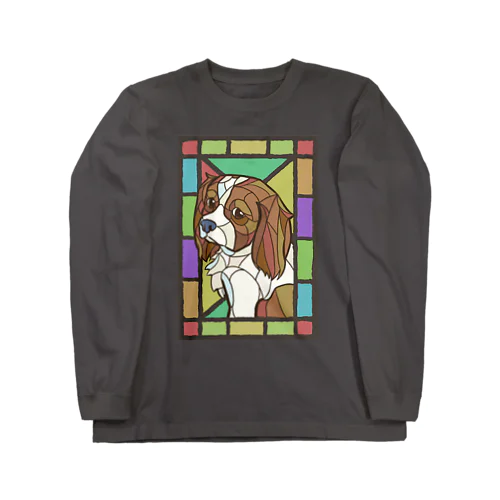 ステンドグラス風キャバリア Long Sleeve T-Shirt