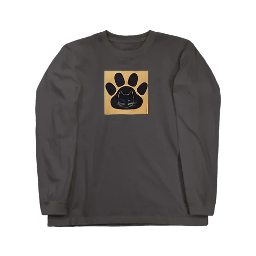 チェコ　足跡ウィンクねこ Long Sleeve T-Shirt