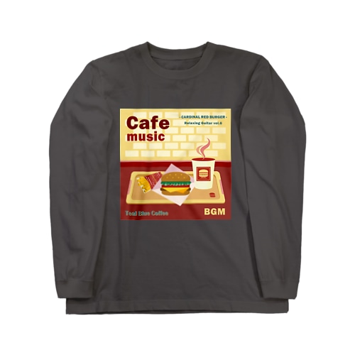 Cafe music - CARDINAL RED BURGER - Long Sleeve T-Shirt