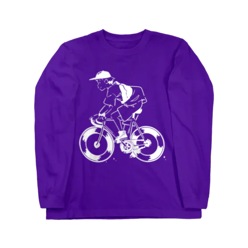 ピストバイクでポタリング ロングスリーブTシャツ