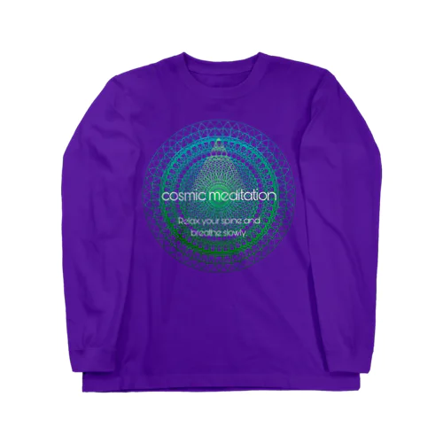 COSMIC meditation  emerald Green ロングスリーブTシャツ