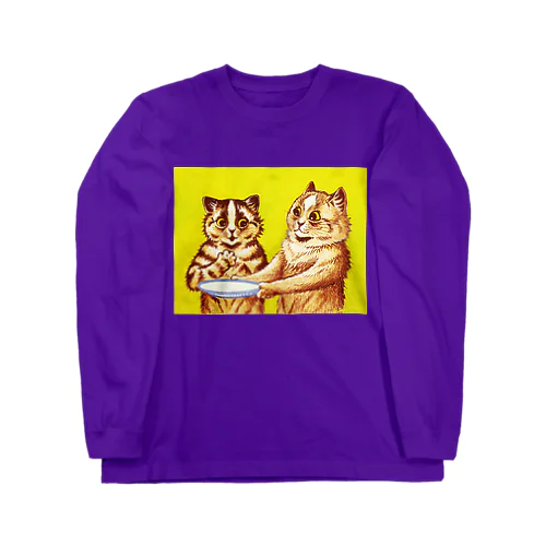 みんな大好き　ルイス・ウェイン/ミルクはいかが？　 Louis Wain - Would you like some milk? Long Sleeve T-Shirt