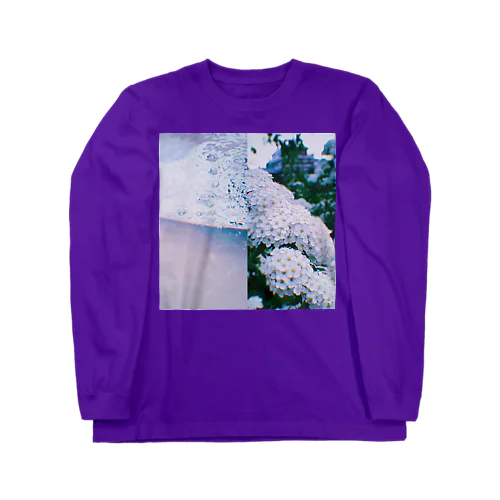 ハンブンコ「泡×花」 Long Sleeve T-Shirt