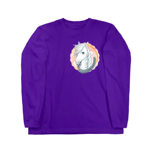 白毛サラブレッド Long Sleeve T-Shirt