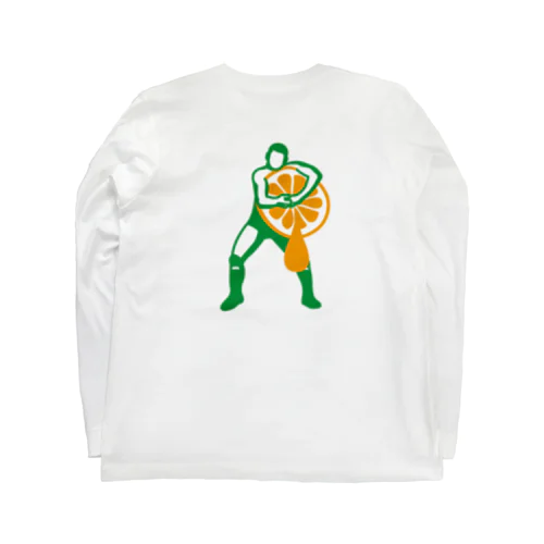 (バックプリント)ヘッドロックみかん搾り Long Sleeve T-Shirt