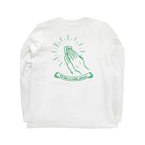 日本酒おかわり（Green） Long Sleeve T-Shirt