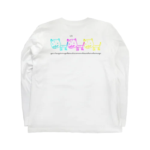 げーみんぐねこ(黒文字) ロングスリーブTシャツ