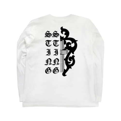 sting sting.Flame Cross logo(BK) Long Sleeve T-Shirt