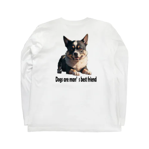 犬は人間にとって最高の友達 ロングスリーブTシャツ