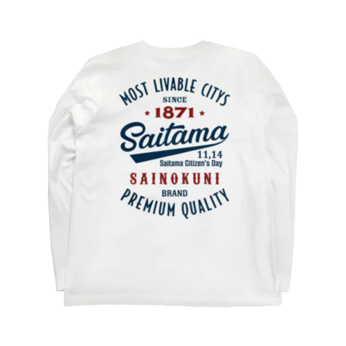 [★バック] Saitama -Vintage- (淡色Tシャツ専用) ロングスリーブTシャツ