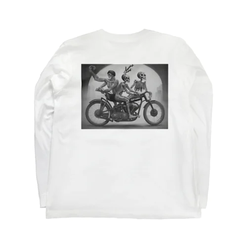 ドクロとバイク Long Sleeve T-Shirt