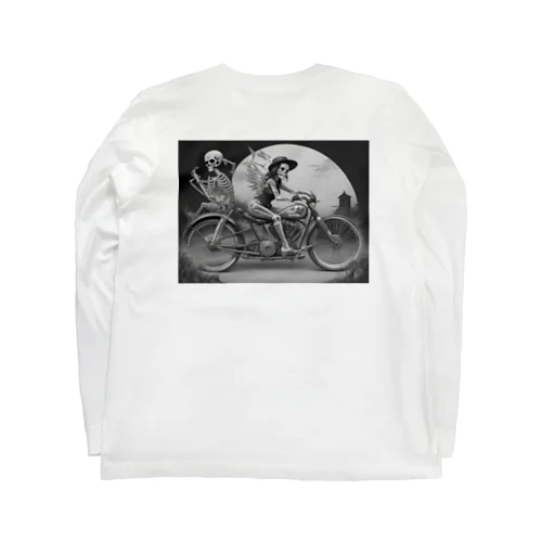 ドクロとバイク Long Sleeve T-Shirt