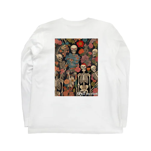 ドクロと花 Long Sleeve T-Shirt