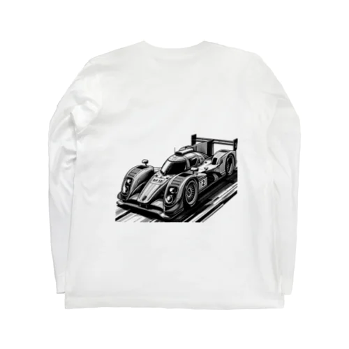 シャープなデザインのスポーツカー ロングスリーブTシャツ