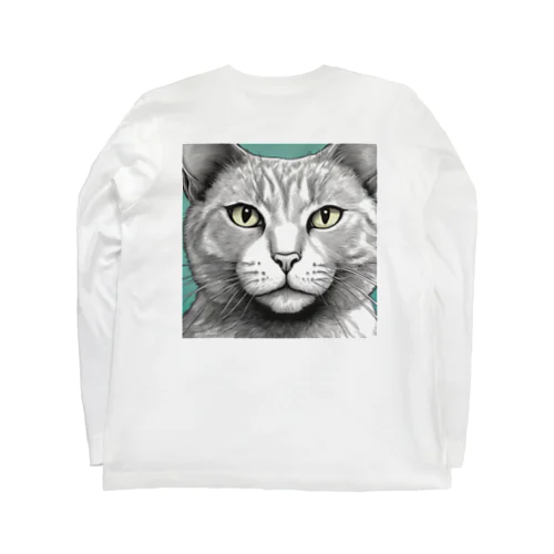 ドアップ猫 Long Sleeve T-Shirt