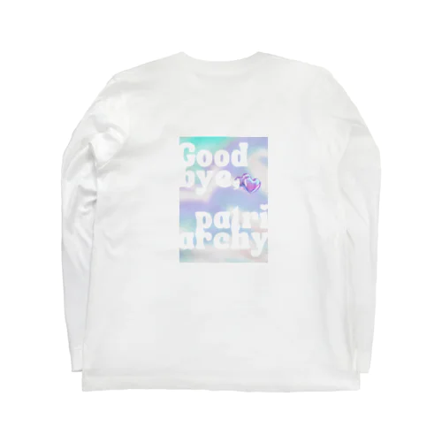 Good bye, patriarchy - marble purple ロングスリーブTシャツ