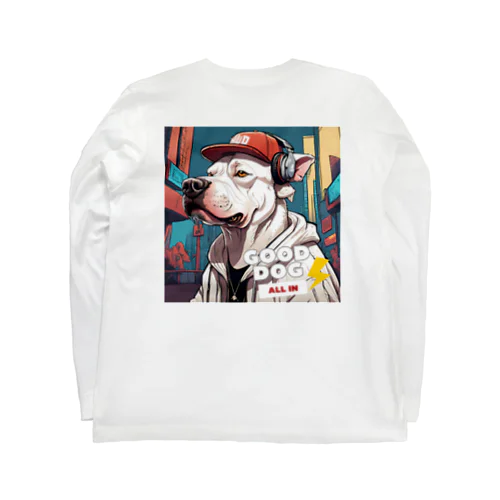 ストリート風の雰囲気が漂う犬のデザインです。 Long Sleeve T-Shirt