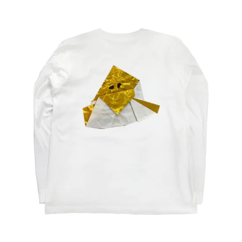 折り紙のペンギン ロングスリーブTシャツ