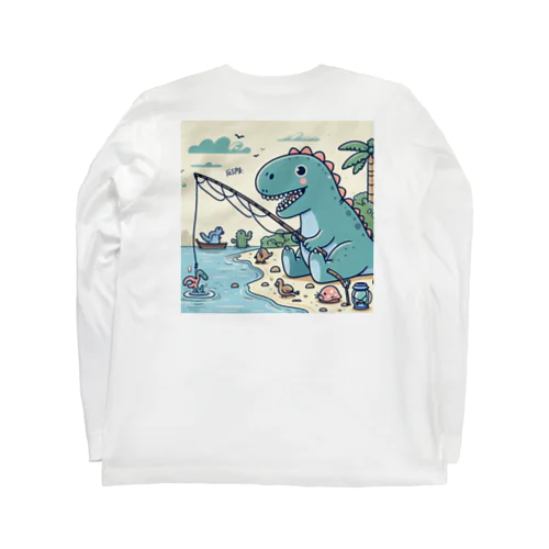 恐竜の釣り Long Sleeve T-Shirt