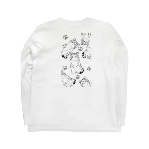 虎着ぐるみ猫白黒 Long Sleeve T-Shirt