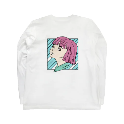 ピンクの髪の女の子 Long Sleeve T-Shirt