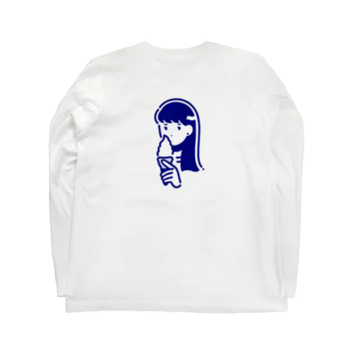 ブレイクタイム ガ〜ル(back print) 롱 슬리브 티셔츠