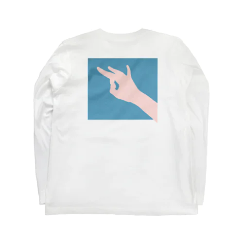 でこぴん バックプリント Long Sleeve T-Shirt