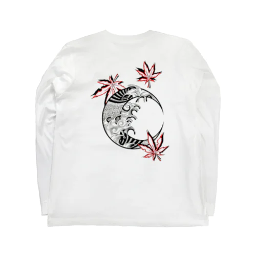 月と紅葉 Long Sleeve T-Shirt