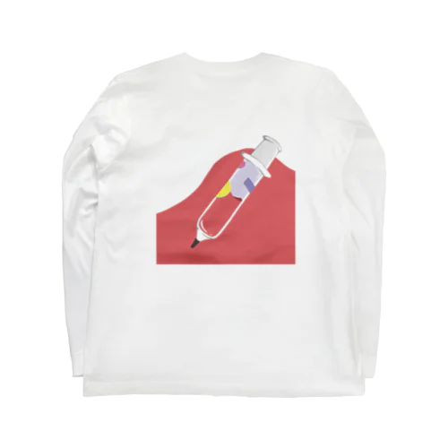 注射器バックプリント Long Sleeve T-Shirt