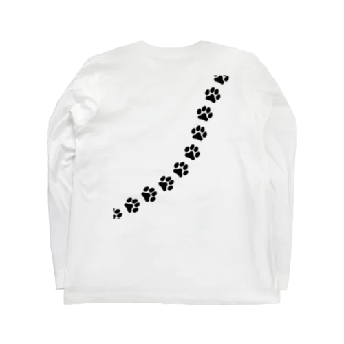 猫に踏まれたわ 薄い色バージョン Long Sleeve T-Shirt