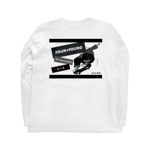 スケートボードデザイン（モノクロ） Long Sleeve T-Shirt