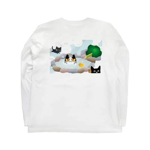 温泉ねこ ロングスリーブTシャツ