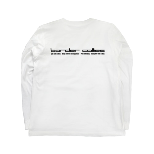 ぽるボーダー　黒文字 Long Sleeve T-Shirt