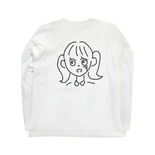 ドン引きする女の子 ロングスリーブTシャツ