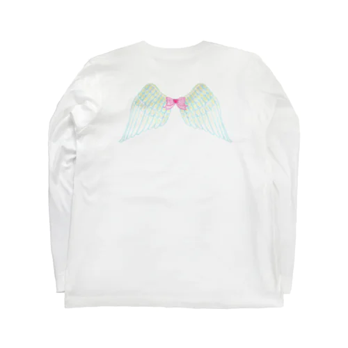 妖精猫キャンディの愛と幸せの魔法🍭💕(着物)【せなかに天使の羽】 Long Sleeve T-Shirt