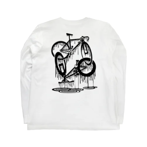 melted bikes #2 (black ink) ロングスリーブTシャツ