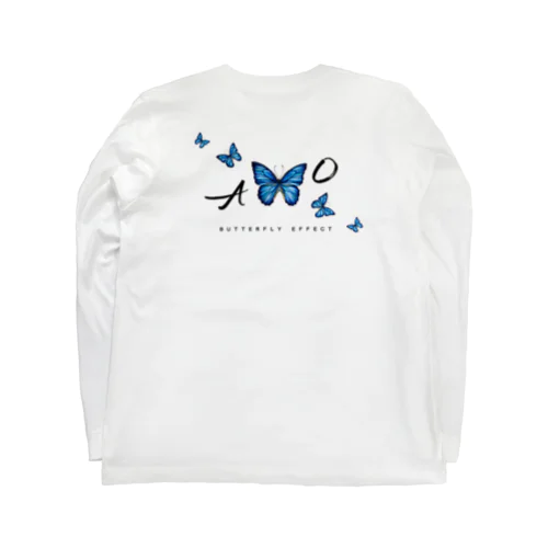 青い蝶　BUTTERFLY  EFFECT ロングスリーブTシャツ