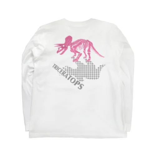 ピンクトリケラバックプリント Long Sleeve T-Shirt