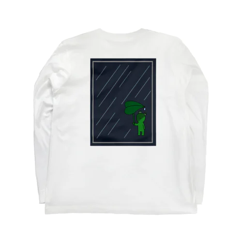 雨の日の蛙 ロングスリーブTシャツ