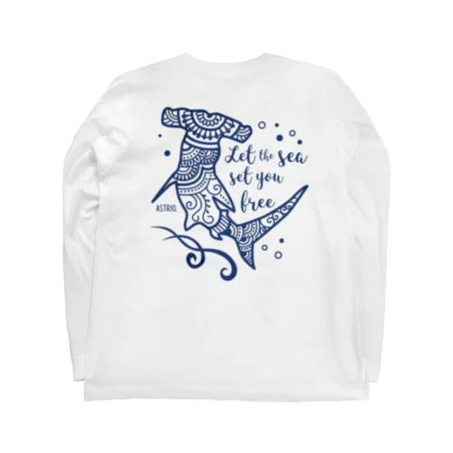 ヘナ柄ハンマーヘッド Long Sleeve T-Shirt