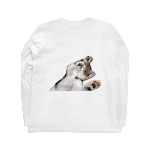 無防備な猫 ロングスリーブTシャツ