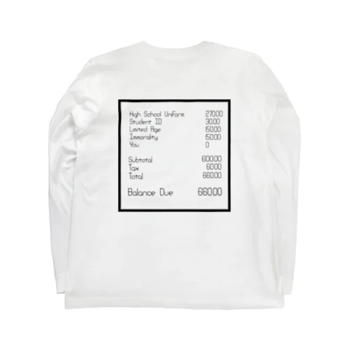 レシート Long Sleeve T-Shirt