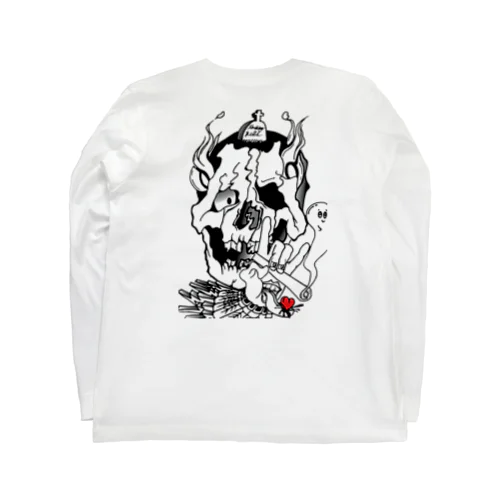 smoking skull ロングスリーブTシャツ