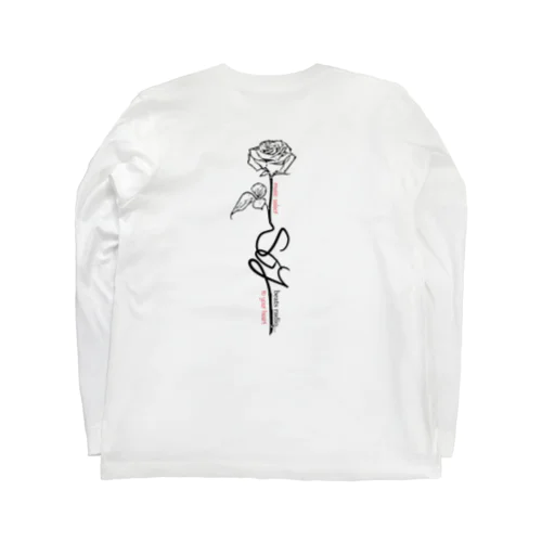 ローズ　（バックプリント）縦LOGO Long Sleeve T-Shirt